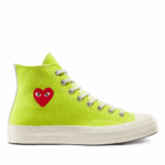 CDG Converse Lime Green High Top