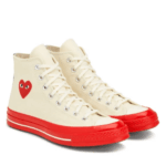 CDG Converse Red Sole High Top (Beige) - Image 2