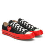 CDG Converse Red Sole Low Top (Black) - Image 2