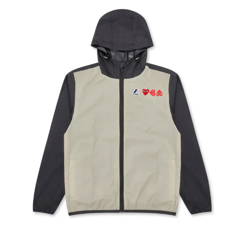CDG-K-Way-Zip-Jacket-Beige.png CDG K-Way Zip Jacket Beige - Image 1