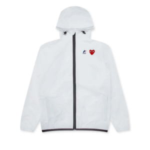 CDG K-Way Zip Jacket White