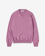 CDG Men Lambswool V Neck Sweater Purple
