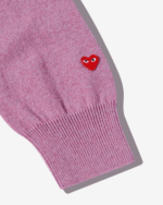 CDG Men Lambswool V Neck Sweater Purple - Image 2