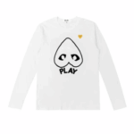 CDG Men Yellow Heart Logo Sweatshirt - Image 2