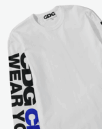 CDG Message Longsleeve T-Shirt White - Image 2