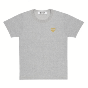 CDG Play Basic T-Shirt Gold Emblem (Grey)