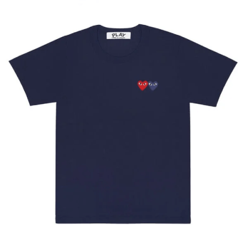 CDG-Play-Basic-T-Shirt-Two-Emblems.png CDG Play Basic T-Shirt Two Emblems - Image 1