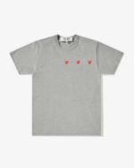CDG Play Multi Red Heart T-Shirt Grey
