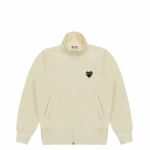 CDG Play Sweatshirt with Big Heart Ivory