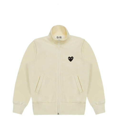 CDG-Play-Sweatshirt-with-Big-Heart-Ivory.png CDG Play Sweatshirt with Big Heart Ivory - Image 1