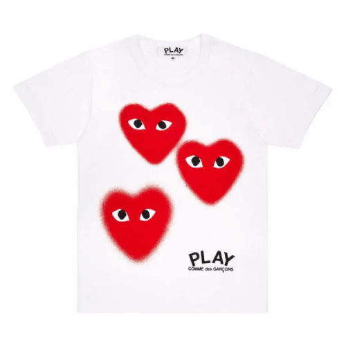 CDG-Play-Three-Fuzzy-Heart-Screen-Print-Limited-Edition.png CDG Play Three Fuzzy Heart Screen Print Limited Edition - Image 1