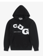 CDG Printed Logo Hoodie Black