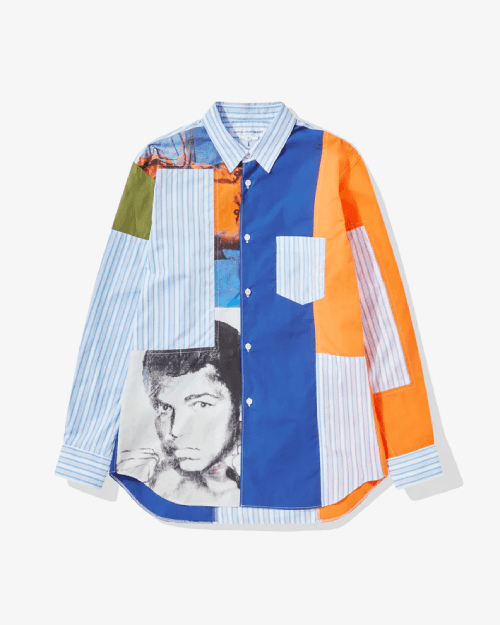 CDG-SHIRT-Andy-Warhol-Mens-Cotton-Stripe-Shirt-Print-L-2.png CDG SHIRT Andy Warhol Men’s Cotton Stripe Shirt Print L-2 - Image 1