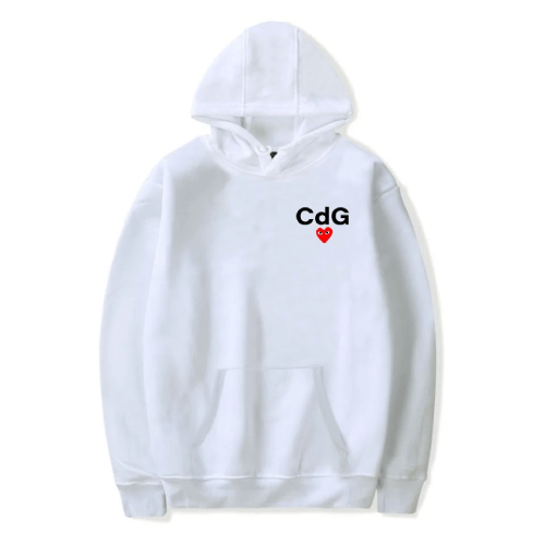 CDG-Small-Logo-With-Heart-Hoodie.png CDG Small Logo With Heart Hoodie - Image 1