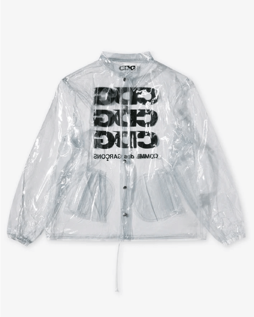 CDG-Transparent-Coach-Jacket-–-Clear.png CDG Transparent Coach Jacket – Clear - Image 1