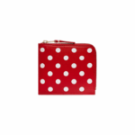CDG Wallet Polka Dots Printed Zip Around Wallet Red SA3100PD