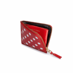 CDG Wallet Polka Dots Printed Zip Around Wallet Red SA3100PD - Image 2