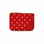 CDG Wallet Polka Dots Printed Zip Pouch Red SA8100PD