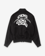 CDG Warped Logo Bomber Jacket Black