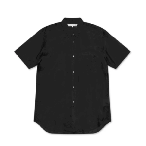 CDG Washed Cupro Short-Sleeve Shirt Black