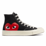 Cdg Converse Big Heart High Top Black
