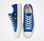 Cdg Converse Black Heart Low Top Blue - Image 2