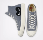 CDG Converse Black Heart High Top Grey - Image 2