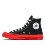 Cdg Converse Red Sole High Top Black