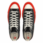 Cdg Converse Red Sole High Top Black - Image 4