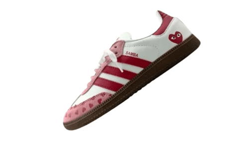 Comme-des-Garcons-x-Adidas-Samba-Sneakers-Strawberry.png Comme des Garçons x Adidas Samba Sneakers Strawberry - Image 1